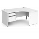 Harlow Panel End Ergonomic Desk with Two Drawer Pedestal